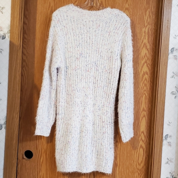 ODDY fuzzy confetti sweater dress white/multicolored size M/L - Picture 8 of 11